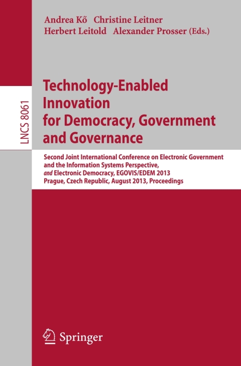 Cover image for book Technology-Enabled Innovation for Democracy, Government and Governance