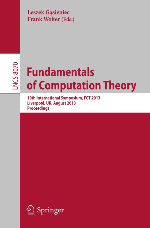 Cover image for book Fundamentals of Computation Theory