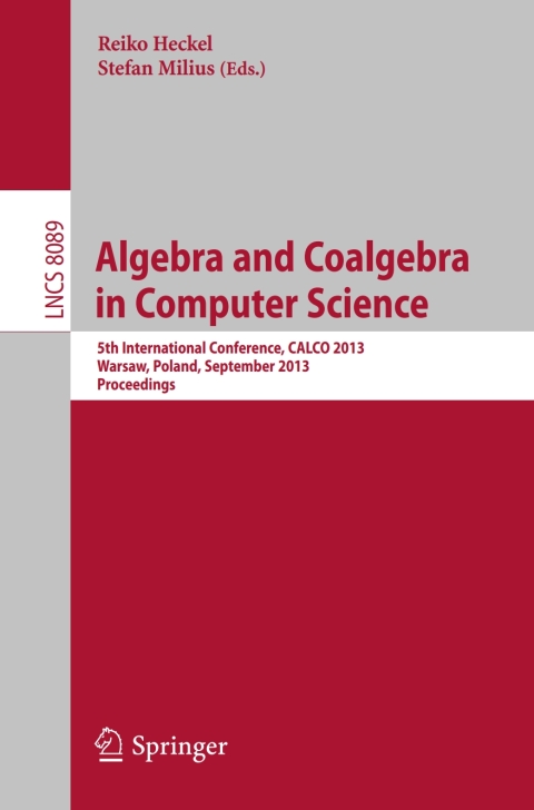 Cover image for book Algebra and Coalgebra in Computer Science
