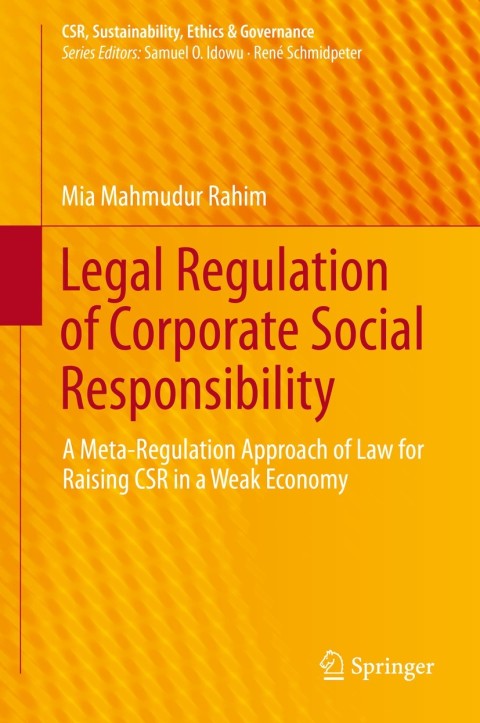 Cover image for book Legal Regulation of Corporate Social Responsibility