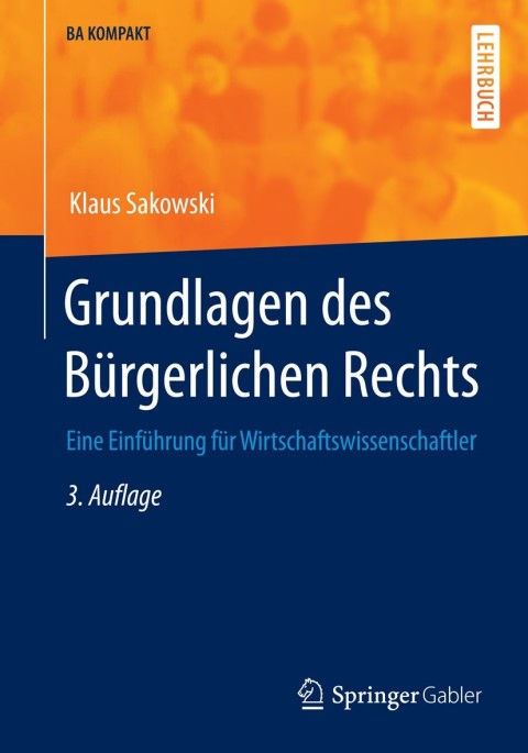Cover image for book Grundlagen des Bürgerlichen Rechts