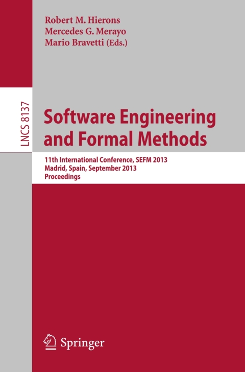 Cover image for book Software Engineering and Formal Methods