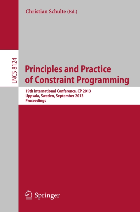 Cover image for book Principles and Practice of Constraint Programing-CP 2013