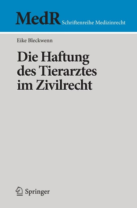 Cover image for book Die Haftung des Tierarztes im Zivilrecht