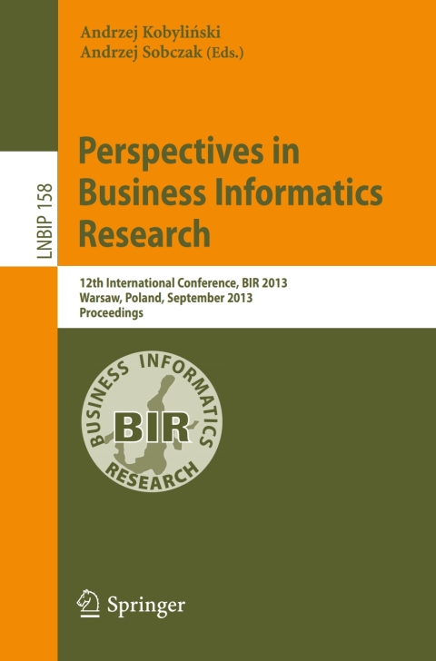 Cover image for book Perspectives in Business Informatics Research