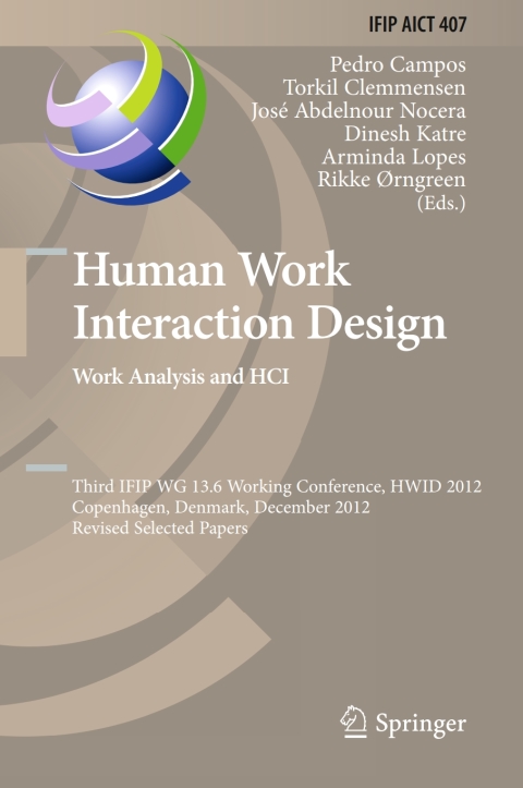 Cover image for book Human Work Interaction Design. Work Analysis and HCI