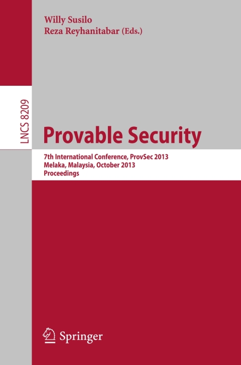 Cover image for book Provable Security