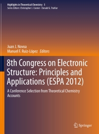 Titelbild: 8th Congress on Electronic Structure: Principles and Applications (ESPA 2012) 9783642412714