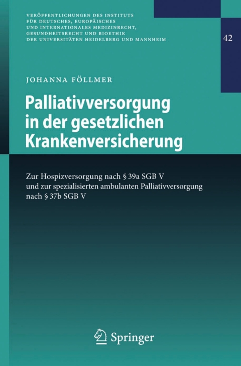 Cover image for book Palliativversorgung in der gesetzlichen Krankenversicherung