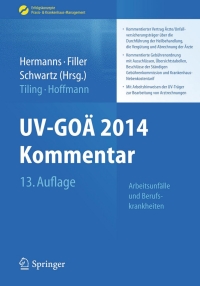 Cover image: UV-GOÄ 2014 Kommentar 13th edition 9783642413551