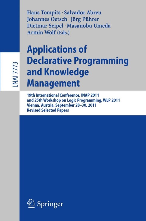 Cover image for book Applications of Declarative Programming and Knowledge Management