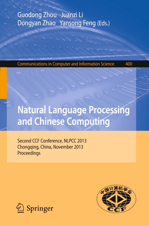 Cover image for book Natural Language Processing and Chinese Computing
