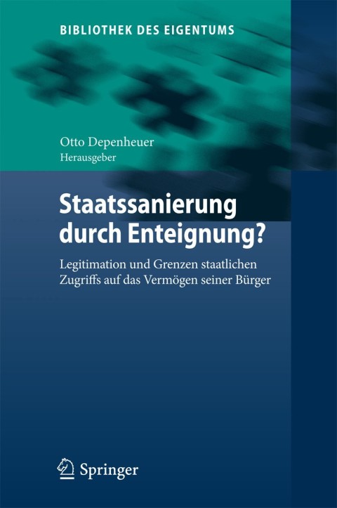 Cover image for book Staatssanierung durch Enteignung?
