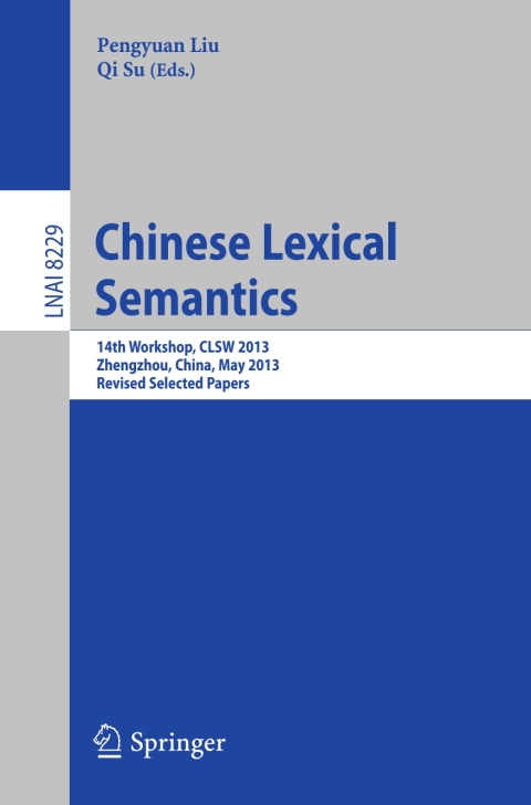 Cover image for book Chinese Lexical Semantics