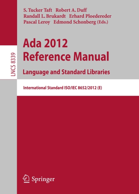 Cover image for book Ada 2012 Reference Manual. Language and Standard Libraries