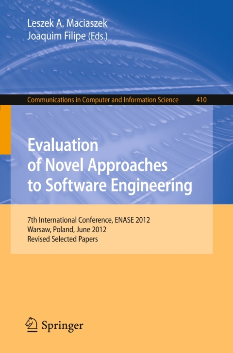 Cover image for book Evaluation of Novel Approaches to Software Engineering