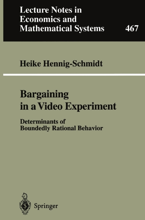 Cover image for book Bargaining in a Video Experiment