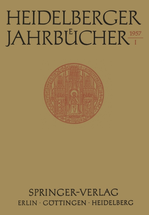 Cover image for book Heidelberger Jahrbücher