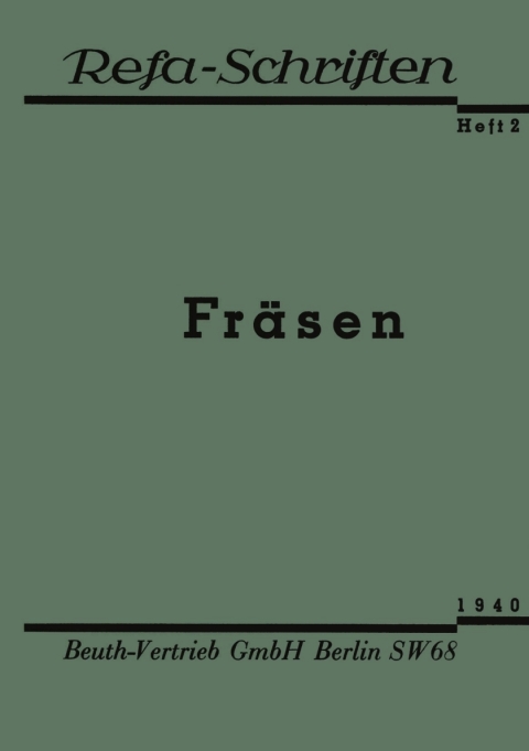Cover image for book Fräsen