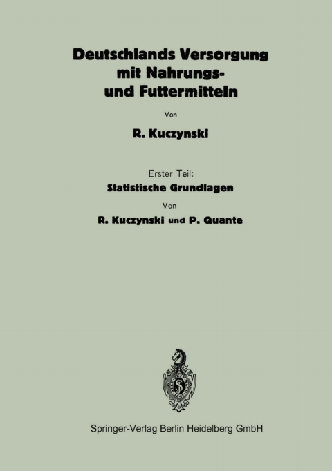 Cover image for book Deutschlands Versorgung mit Nahrungs- und Futtermitteln