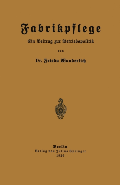Cover image for book Fabrikpflege