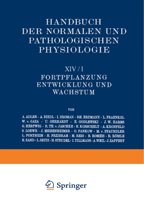 Cover image for book Fortpflanzung; Entwicklung und Wachstum. 2 Teile. 1926/27