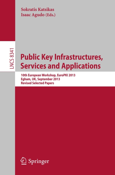 Cover image for book Public Key Infrastructures, Services and Applications