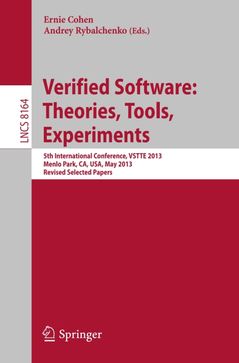 Cover image for book Verified Software: Theorie, Tools, Experiments