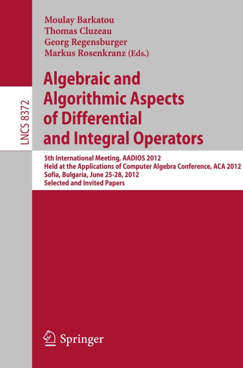 Cover image for book Algebraic and Algorithmic Aspects of Differential and Integral Operators
