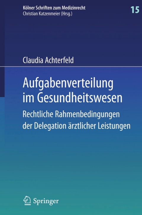 Cover image for book Aufgabenverteilung im Gesundheitswesen