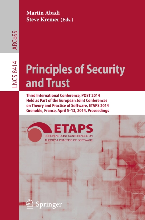 Cover image for book Principles of Security and Trust