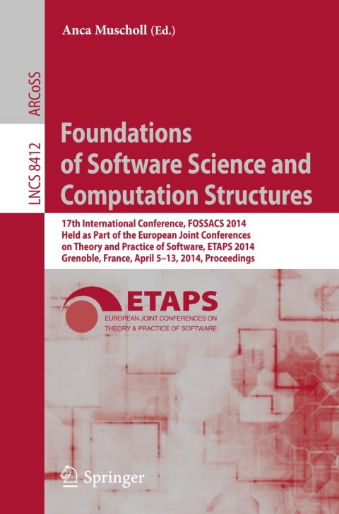 Cover image for book Foundations of Software Science and Computation Structures