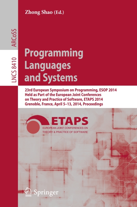 Cover image for book Programming Languages and Systems