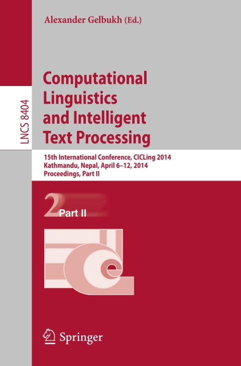 Cover image for book Computational Linguistics and Intelligent Text Processing
