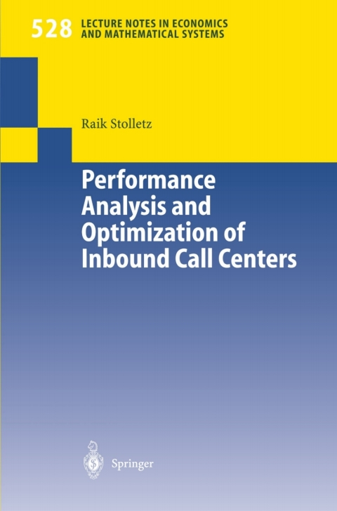 Cover image for book Performance Analysis and Optimization of Inbound Call Centers