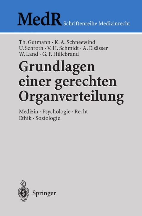 Grundlagen einer gerechten Organverteilung 