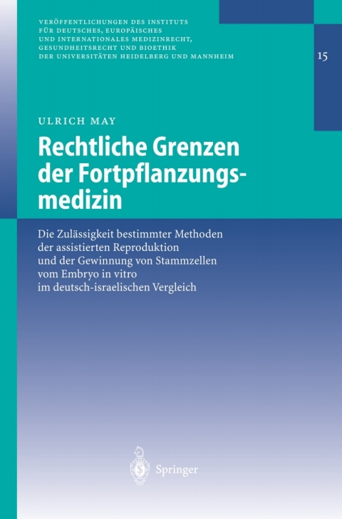 Cover image for book Rechtliche Grenzen der Fortpflanzungsmedizin