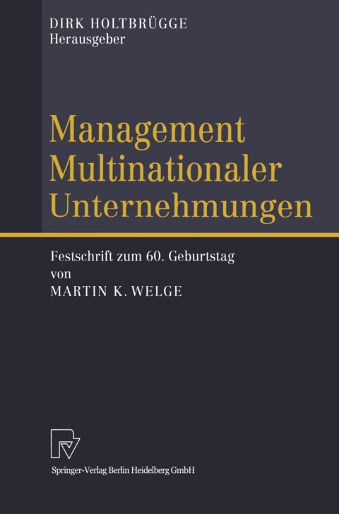 Cover image for book Management Multinationaler Unternehmungen
