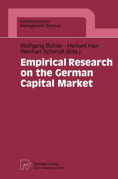 Cover image for book Empirical Research on the German Capital Market