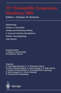 Cover image: 31st Hemophilia Symposium 1st edition 9783540421313