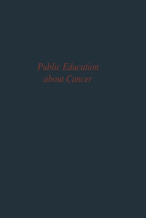 Cover image for book Public Education about Cancer