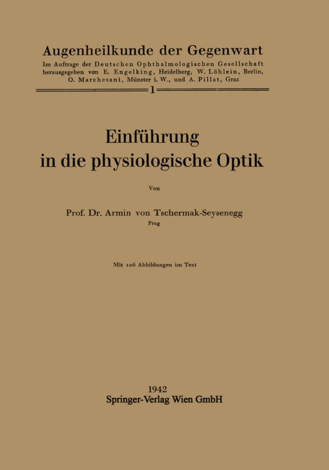 Cover image for book Einführung in die physiologische Optik