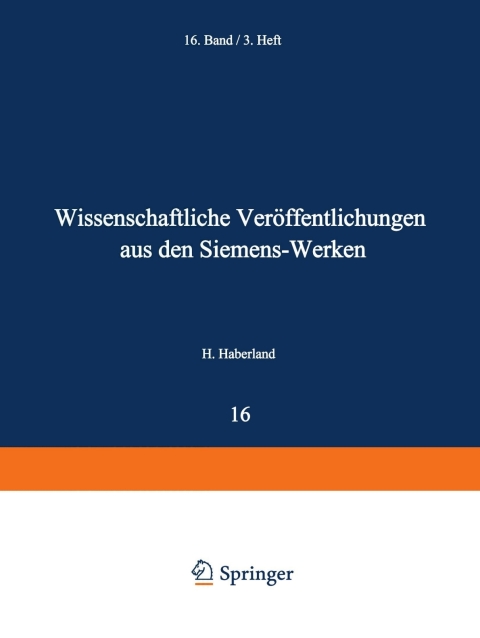 Wissenschaftliche VerÃ¶ffentlichungen aus den Siemens-Werken 