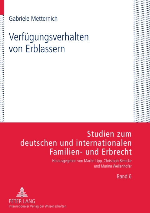 Cover image for book Verfuegungsverhalten von Erblassern