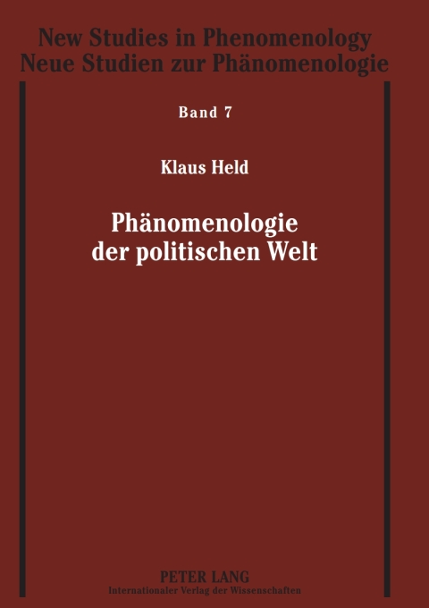 Cover image for book Phaenomenologie der politischen Welt