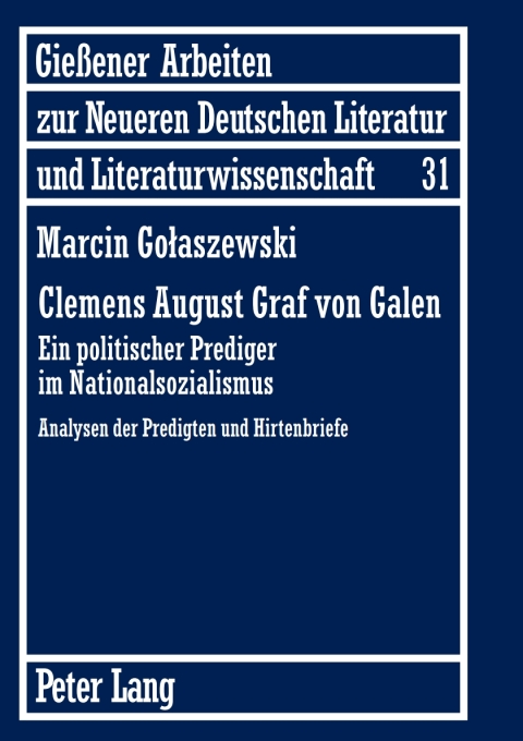 Cover image for book Clemens August Graf von Galen