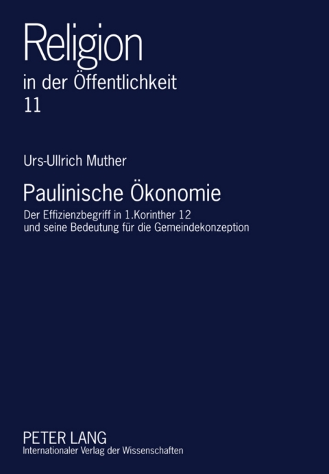 Cover image for book Paulinische Oekonomie