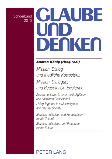 Cover image for book Mission, Dialog und friedliche Koexistenz - Mission, Dialogue, and Peaceful Co-Existence