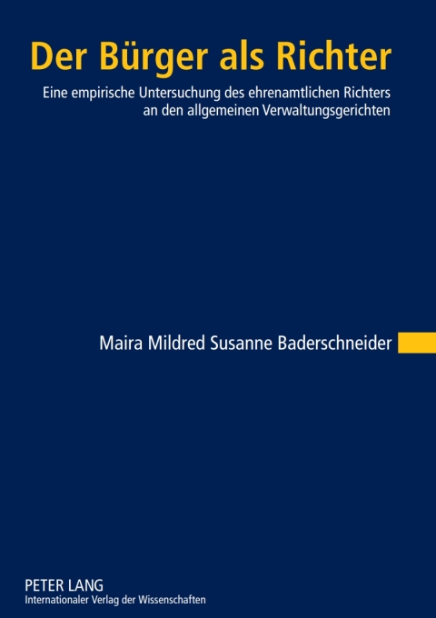 Cover image for book Der Buerger als Richter