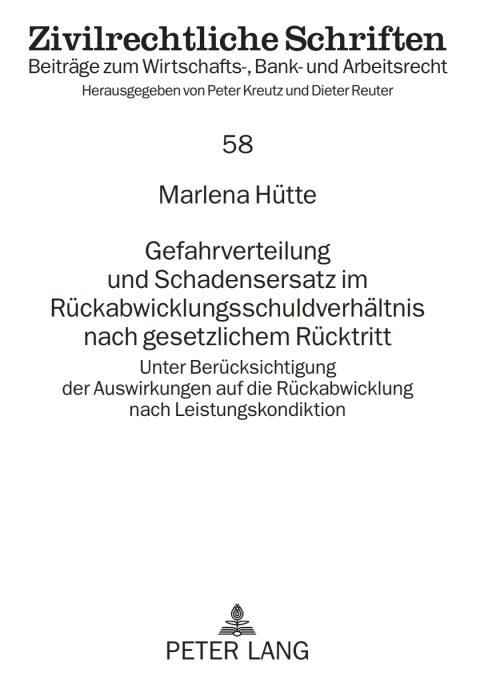 Cover image for book Gefahrverteilung und Schadensersatz im Rueckabwicklungsschuldverhaeltnis nach gesetzlichem Ruecktritt